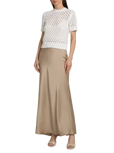 Vince Women's Honeycomb Knit Boxy Tee | Thumbnail 2 Vince Women's Honeycomb Knit Boxy Tee | Thumbnail 2