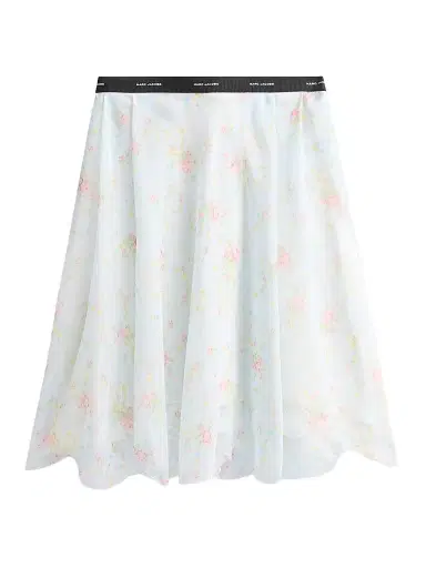 Marc Jacobs Women's Blurred Floral Chiffon Skirt - Blue Mist Multi - Size XS | Thumbnail 1