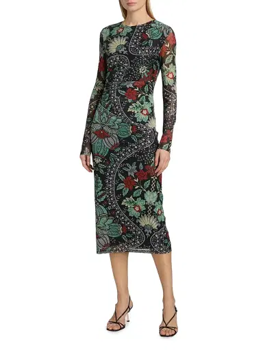 Elie Tahari Women's The Delilah Floral Mesh Dress - Dianas Garden Print | Thumbnail 3 Elie Tahari Women's The Delilah Floral Mesh Dress - Dianas Garden Print | Thumbnail 3