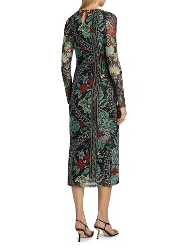 Elie Tahari Women's The Delilah Floral Mesh Dress - Dianas Garden Print | Thumbnail 5 Elie Tahari Women's The Delilah Floral Mesh Dress - Dianas Garden Print | Thumbnail 5