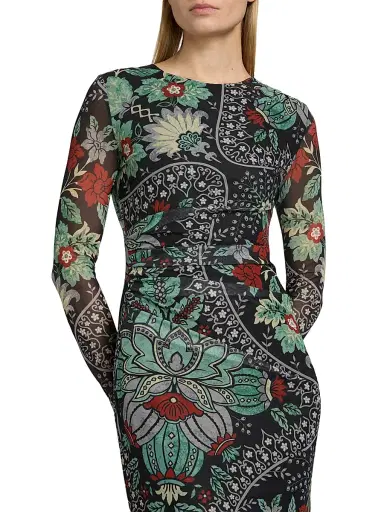 Elie Tahari Women's The Delilah Floral Mesh Dress - Dianas Garden Print | Thumbnail 6 Elie Tahari Women's The Delilah Floral Mesh Dress - Dianas Garden Print | Thumbnail 6