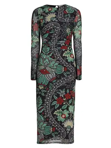 Elie Tahari Women's The Delilah Floral Mesh Dress - Dianas Garden Print | Thumbnail 1 Elie Tahari Women's The Delilah Floral Mesh Dress - Dianas Garden Print | Thumbnail 1