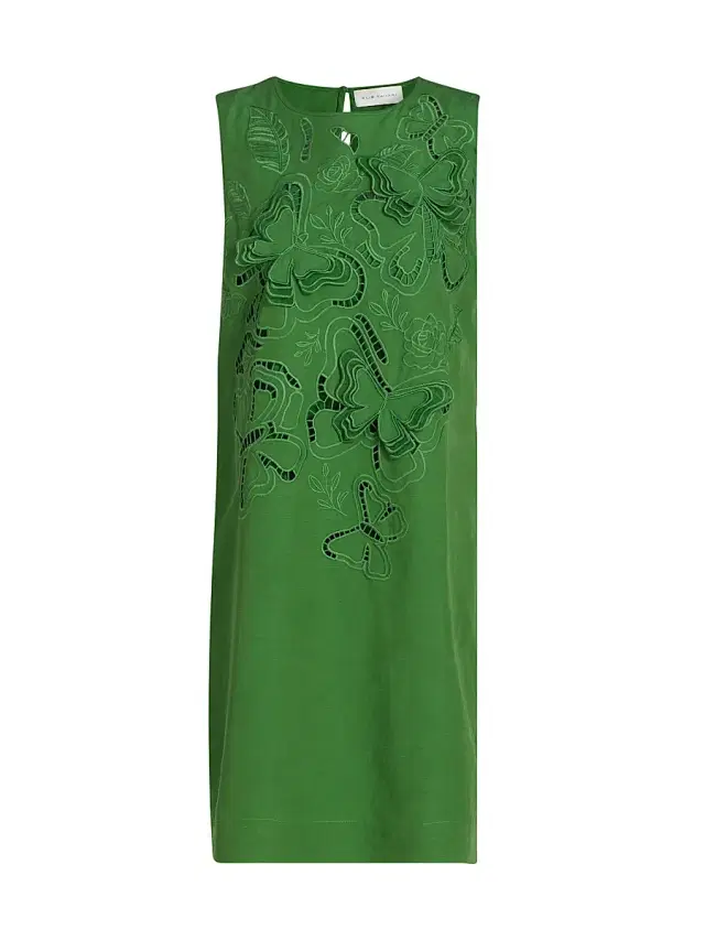 Women's The Isabella Butterfly Eyelet Mini Shift Dress - Paradise Green