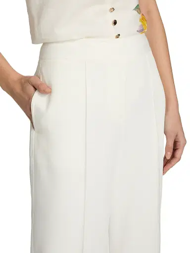 Elie Tahari Women's The Lowen Pintuck Wide-Leg Pants | Thumbnail 6