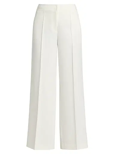 Elie Tahari Women's The Lowen Pintuck Wide-Leg Pants | Thumbnail 1