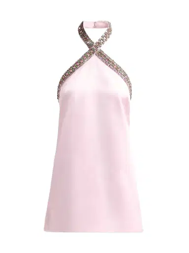 Retrofête Women's Sabry Embellished Mini Halter Dress - Rosa - Size Small | Thumbnail 1 Retrofête Women's Sabry Embellished Mini Halter Dress - Rosa - Size Small | Thumbnail 1