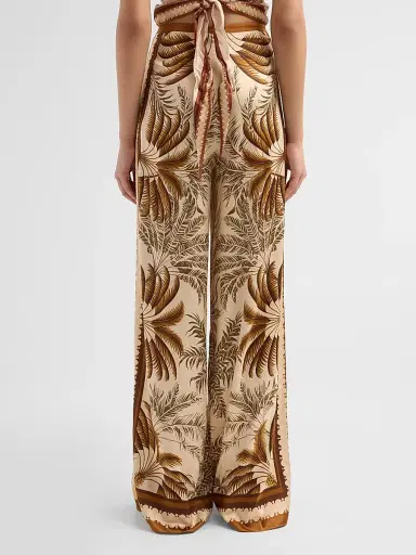 Retrofête Women's Sunny Printed Satin Wide-Leg Pants | Thumbnail 3 Retrofête Women's Sunny Printed Satin Wide-Leg Pants | Thumbnail 3
