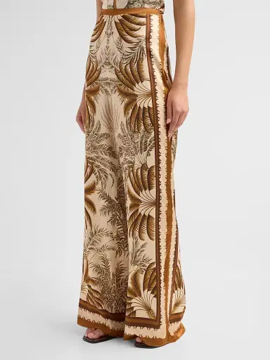 Retrofête Women's Sunny Printed Satin Wide-Leg Pants | Thumbnail 4 Retrofête Women's Sunny Printed Satin Wide-Leg Pants | Thumbnail 4