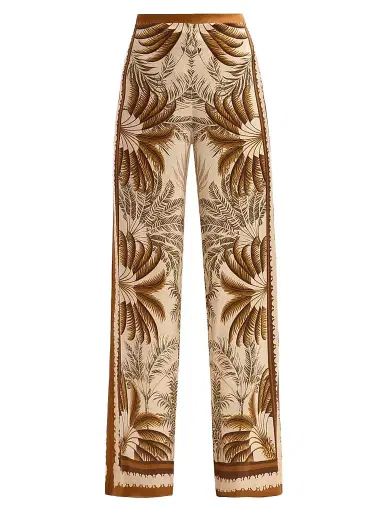 Retrofête Women's Sunny Printed Satin Wide-Leg Pants | Thumbnail 1 Retrofête Women's Sunny Printed Satin Wide-Leg Pants | Thumbnail 1