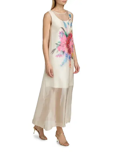 Elie Tahari Women's The Alexis Garden Print Maxi Dress - Tiara Garden Print | Thumbnail 2 Elie Tahari Women's The Alexis Garden Print Maxi Dress - Tiara Garden Print | Thumbnail 2