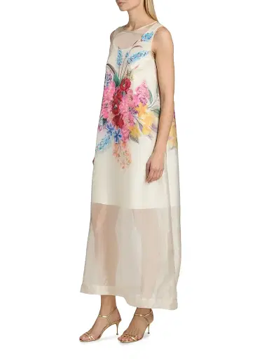 Elie Tahari Women's The Alexis Garden Print Maxi Dress - Tiara Garden Print | Thumbnail 4 Elie Tahari Women's The Alexis Garden Print Maxi Dress - Tiara Garden Print | Thumbnail 4