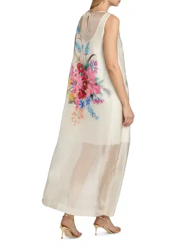 Elie Tahari Women's The Alexis Garden Print Maxi Dress - Tiara Garden Print | Thumbnail 5 Elie Tahari Women's The Alexis Garden Print Maxi Dress - Tiara Garden Print | Thumbnail 5