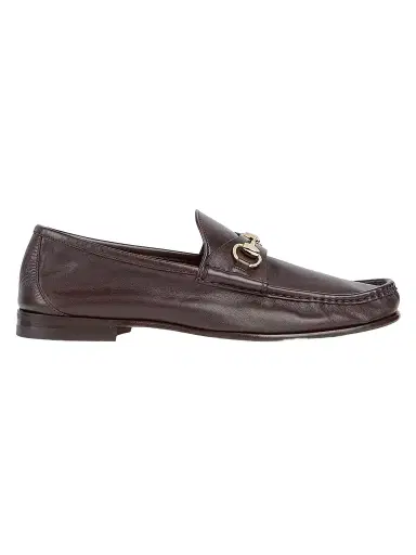 Gucci Men's Lugano Loafers - Dark Brown - Size 7.5 | Thumbnail 1 Gucci Men's Lugano Loafers - Dark Brown - Size 7.5 | Thumbnail 1