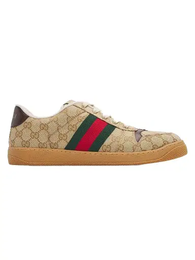 Gucci Men's Screener Canvas Low-Top Sneakers - Rope Beige - Size 14 | Thumbnail 1 Gucci Men's Screener Canvas Low-Top Sneakers - Rope Beige - Size 14 | Thumbnail 1