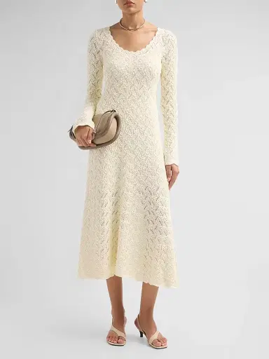 Cara Cara Women's Avril Pointelle Midi Dress - | Thumbnail 2