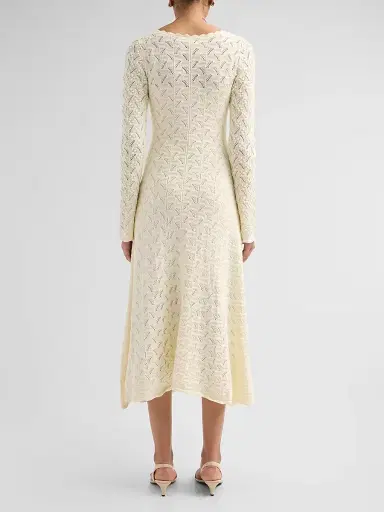 Cara Cara Women's Avril Pointelle Midi Dress - | Thumbnail 3