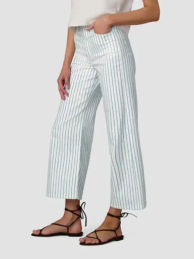 Joe's Jeans Women's The Mia Stripe Wide-Leg Ankle Jeans - Blue Multi Stripe | Thumbnail 5