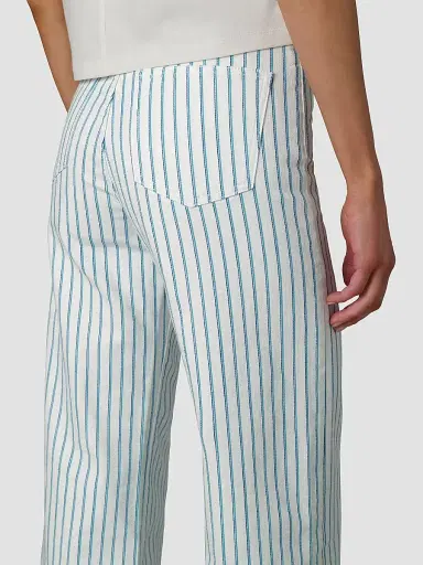 Joe's Jeans Women's The Mia Stripe Wide-Leg Ankle Jeans - Blue Multi Stripe | Thumbnail 7