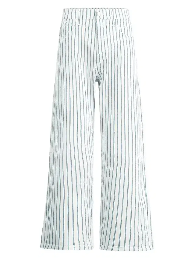 Women's The Mia Stripe Wide-Leg Ankle Jeans - Blue Multi Stripe
