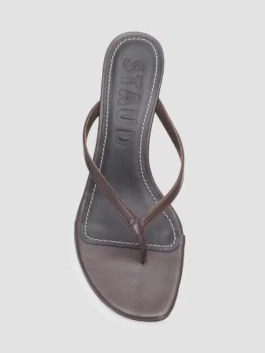 Staud Women's Freja 60MM Leather Kitten-Heel Sandals | Thumbnail 4