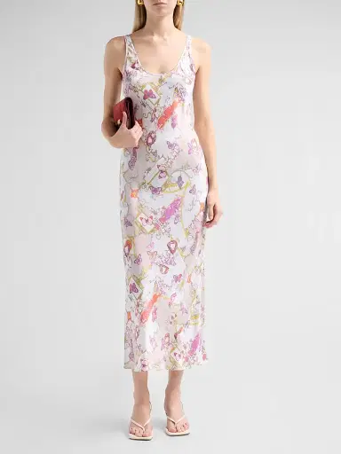 L'Agence Women's Akiya Floral Midi Dress - Multi Baroque Toile - Size XL | Thumbnail 2