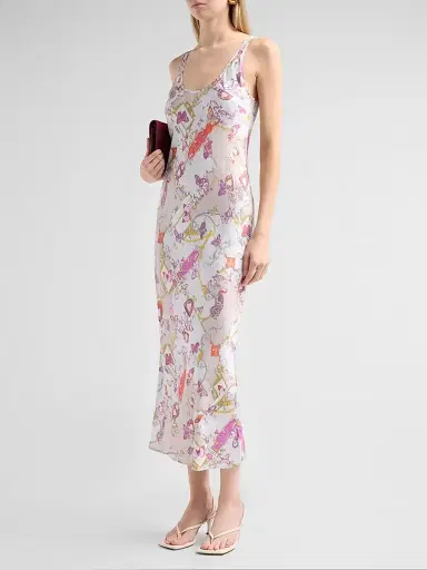 L'Agence Women's Akiya Floral Midi Dress - Multi Baroque Toile - Size XL | Thumbnail 4