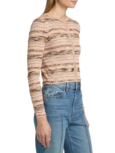 Ulla Johnson Women's Mia Striped Knit Cardigan | Thumbnail 4 Ulla Johnson Women's Mia Striped Knit Cardigan | Thumbnail 4