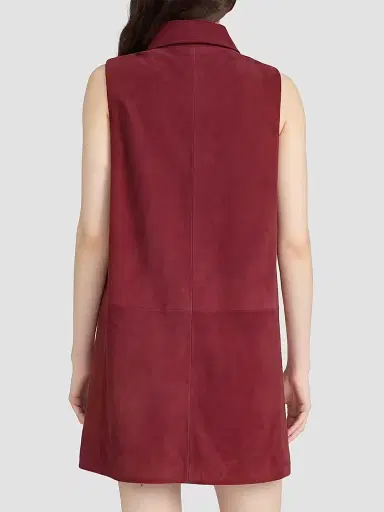 Frame Women's City Shift Suede Mini Shirtdress - Garnet - Size 14 | Thumbnail 2 Frame Women's City Shift Suede Mini Shirtdress - Garnet - Size 14 | Thumbnail 2