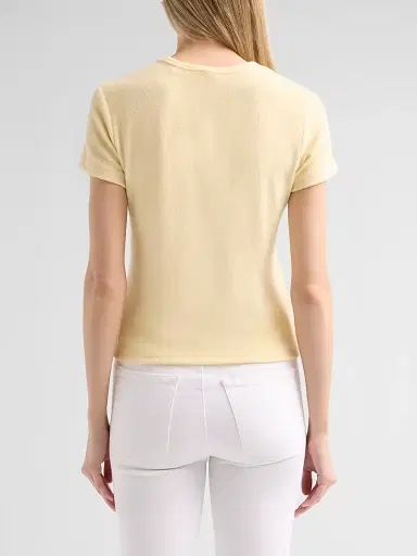 Frame Women's The Terry Baby T-Shirt - Lemon - Size Large | Thumbnail 3