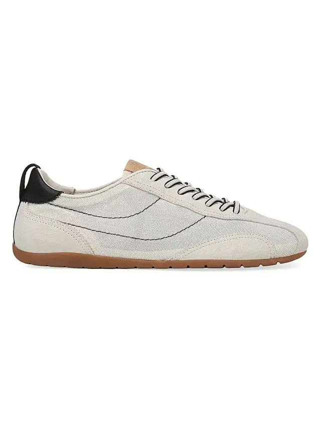 Vince Women's Catalina Suede & Mesh Sneakers - Whitestone Milk