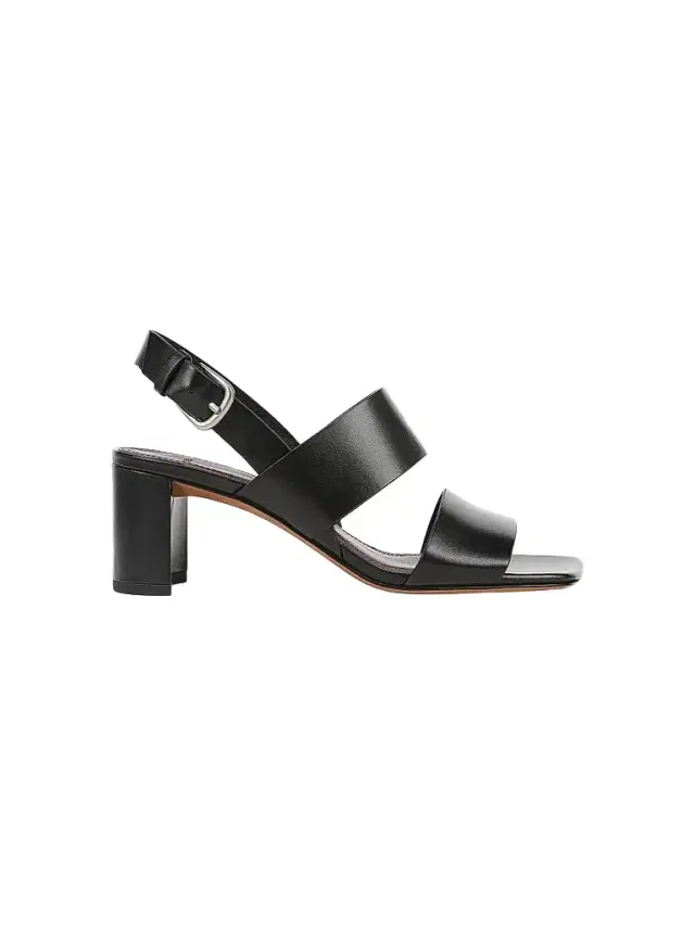 Vince Women's Oliana 65MM Leather Block-Heel Sandals - Black