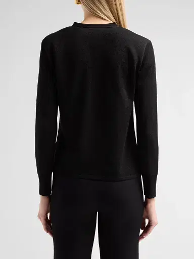 Kobi Halperin Women's Arden Tie-Front Sweater - Black - Size XL | Thumbnail 3 Kobi Halperin Women's Arden Tie-Front Sweater - Black - Size XL | Thumbnail 3