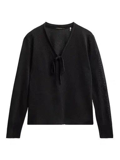 Kobi Halperin Women's Arden Tie-Front Sweater - Black - Size XL | Thumbnail 1 Kobi Halperin Women's Arden Tie-Front Sweater - Black - Size XL | Thumbnail 1