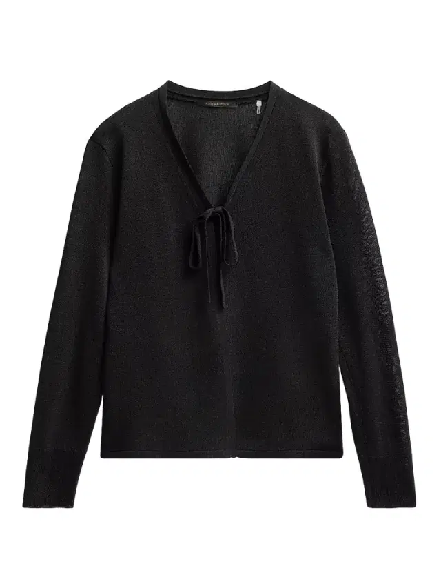 Women's Arden Tie-Front Sweater - Black