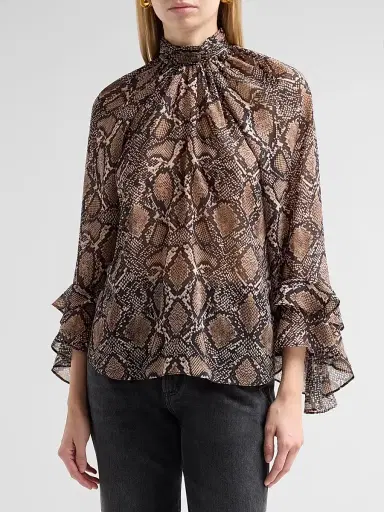 Ungaro Women's Raina Printed Chiffon Blouse - Natural Multi - Size XXL | Thumbnail 4 Ungaro Women's Raina Printed Chiffon Blouse - Natural Multi - Size XXL | Thumbnail 4