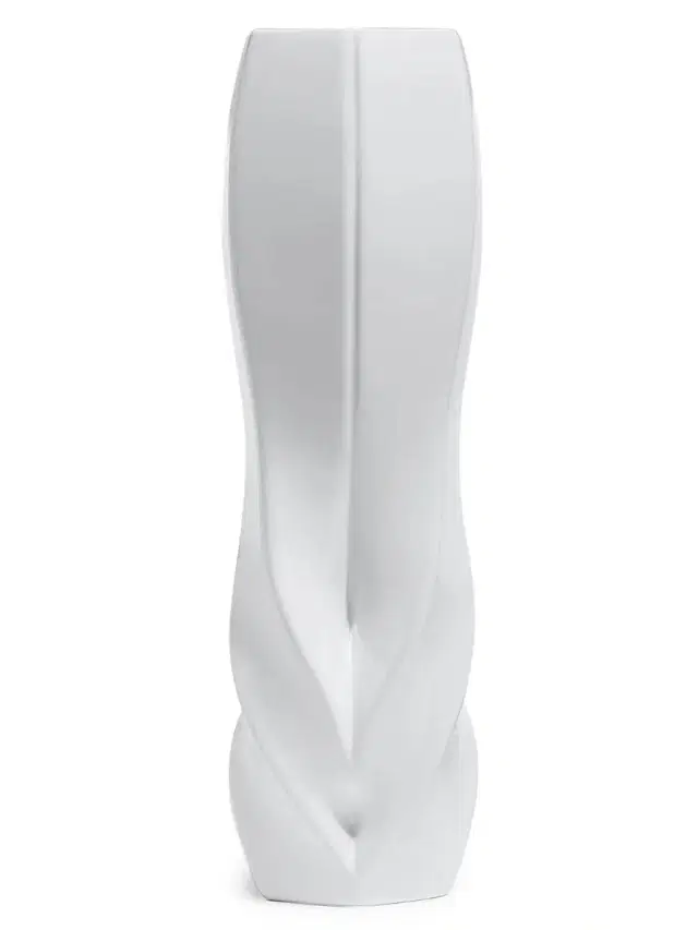 Zaha Hadid Design Braid Waist Porcelain Vase - Black