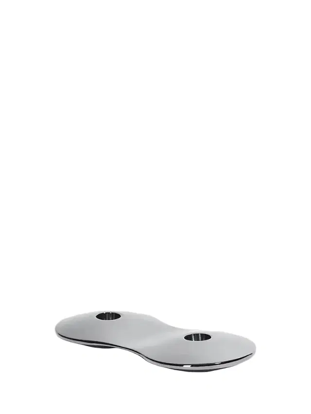 Zaha Hadid Design Cell Double Stainless Steel Candleholder - Silver