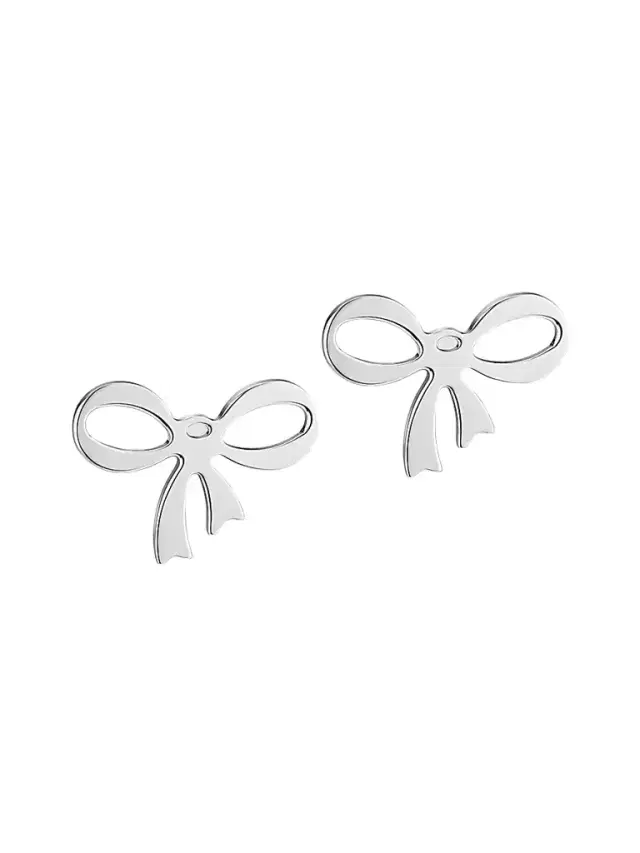 Women's Wrap Me Up Bow Studs in Sterling Silver - Silver