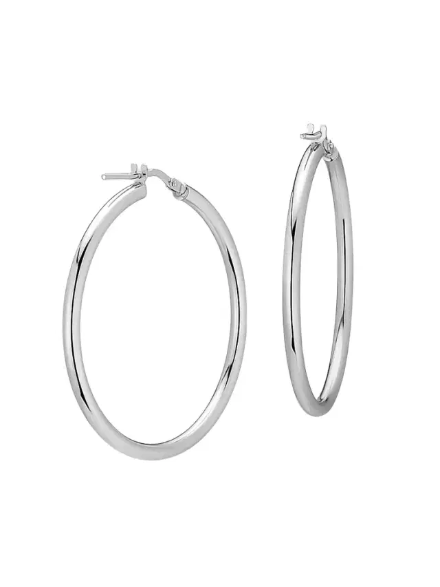 Women's  Everyday Hoops in Sterling Silver - Silver