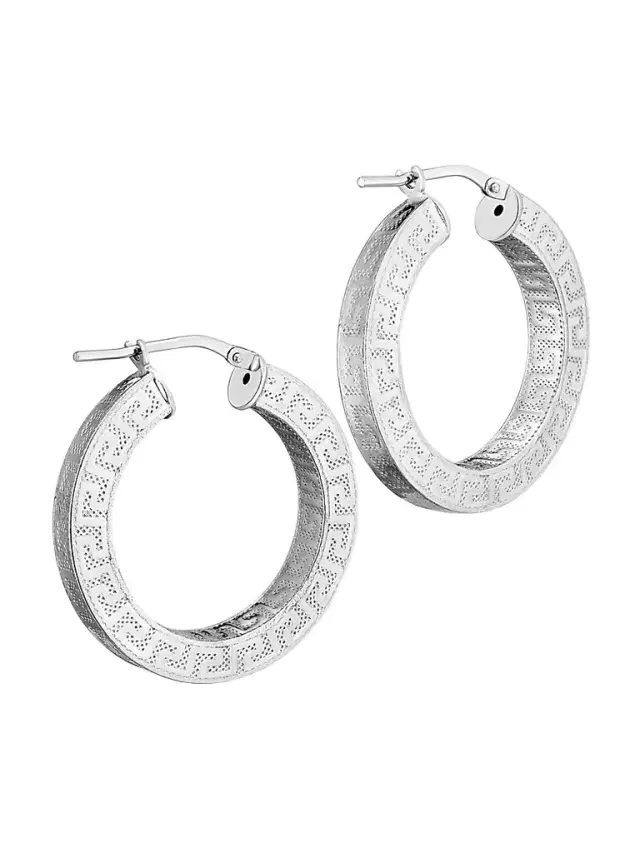 Women's Olympia Hoop Earrings in Sterling Silver - Silver
