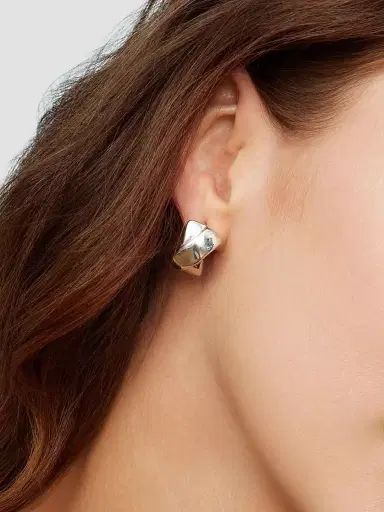 Oradina Women's Kisses Drop Earrings in Sterling Silver - Silver | Thumbnail 4 Oradina Women's Kisses Drop Earrings in Sterling Silver - Silver | Thumbnail 4