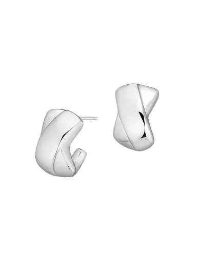 Oradina Women's Kisses Drop Earrings in Sterling Silver - Silver | Thumbnail 1 Oradina Women's Kisses Drop Earrings in Sterling Silver - Silver | Thumbnail 1