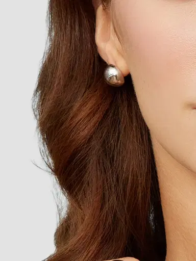 Oradina Women's Belle of the Ball Button Studs in Sterling Silver - Silver | Thumbnail 4 Oradina Women's Belle of the Ball Button Studs in Sterling Silver - Silver | Thumbnail 4