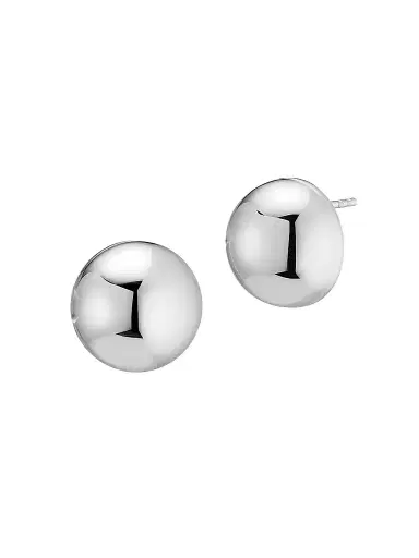 Oradina Women's Belle of the Ball Button Studs in Sterling Silver - Silver | Thumbnail 1 Oradina Women's Belle of the Ball Button Studs in Sterling Silver - Silver | Thumbnail 1