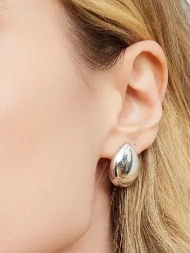 Oradina Women's Reflection Studs in Sterling Silver - Silver | Thumbnail 2 Oradina Women's Reflection Studs in Sterling Silver - Silver | Thumbnail 2
