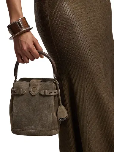 Ralph Lauren Collection Women's The Ralph Suede Bucket Bag - Dark Taupe | Thumbnail 3