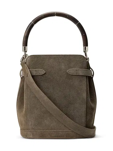 Ralph Lauren Collection Women's The Ralph Suede Bucket Bag - Dark Taupe | Thumbnail 5