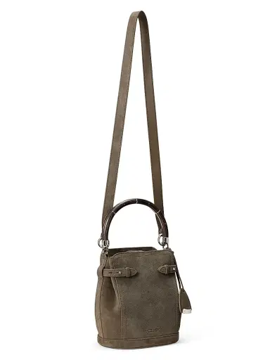 Ralph Lauren Collection Women's The Ralph Suede Bucket Bag - Dark Taupe | Thumbnail 6
