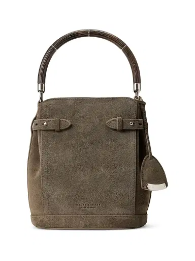 Ralph Lauren Collection Women's The Ralph Suede Bucket Bag - Dark Taupe | Thumbnail 1