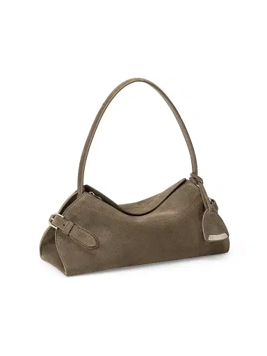 Ralph Lauren Collection Women's The Ralph Suede Shoulder Bag - Dark Taupe | Thumbnail 2